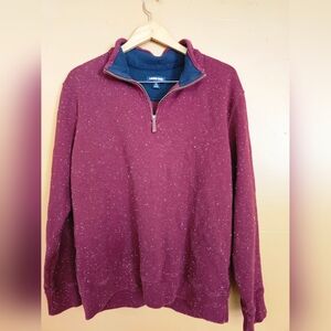 Men's Maroon Quarter-Zip Sweater